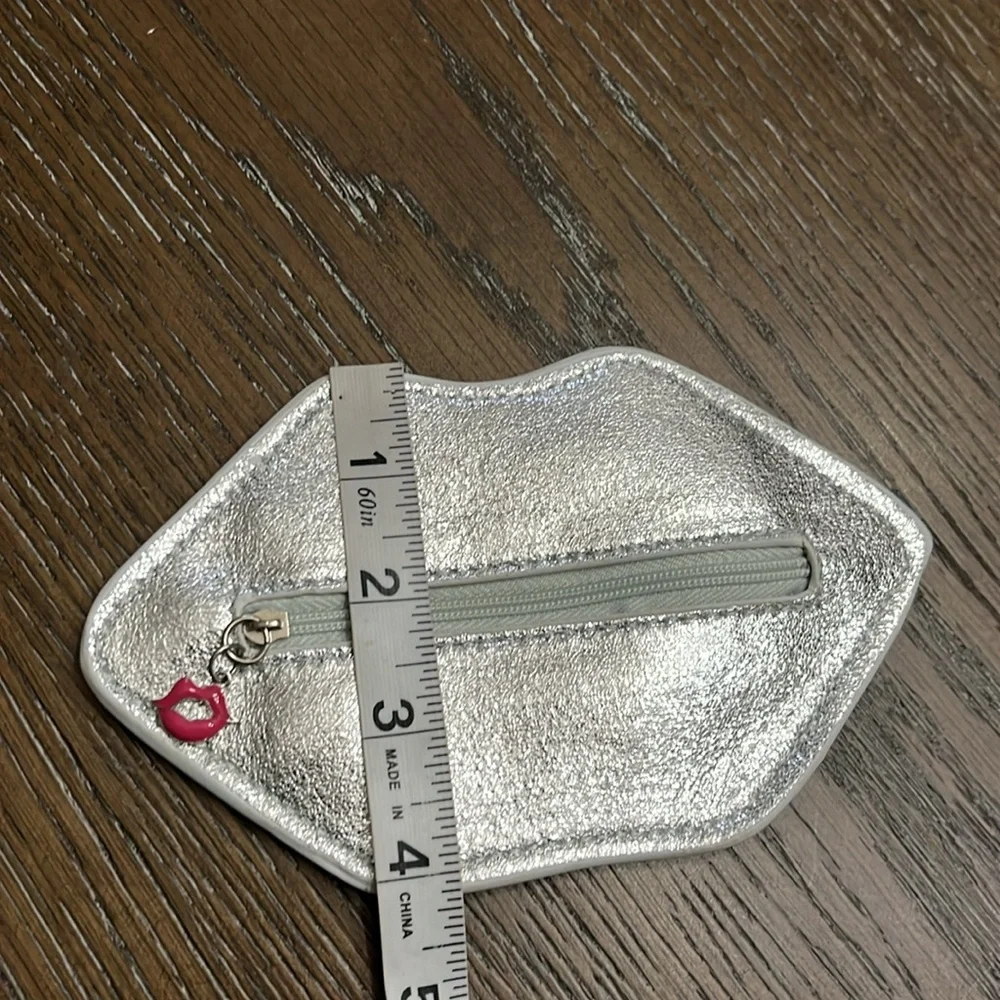 Jasmine la Belle silver lip coin wallet bag